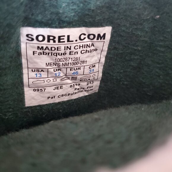EUC!   SOREL CARIBOU Light Brown and Black Winter Snow Boots Men\'s Sz 13 main image 2